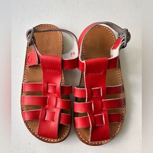 Freshly Picked girl’s Sandal, Color Red, Size 9.